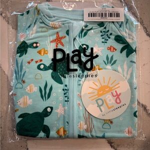 Little Sleepies sea turtle shorty romper